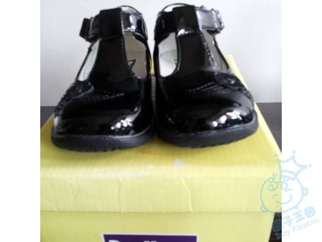 全新Dr. Kong黑色女童黑皮鞋